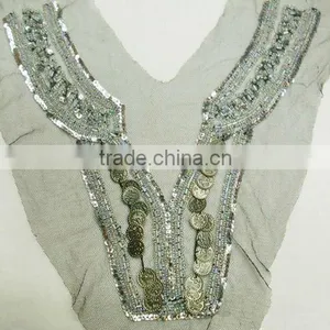 Handmade Sequin Beaded Collar Beaded Sequined Trimming thumbnail-1