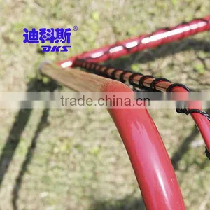 Two Backparts Going From Top to Bottm Steel Tube Hockey Goal,red Powder Coated thumbnail-6