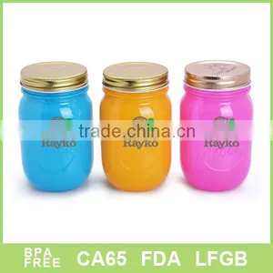 BPA Free Glass Mason Jar With Lid thumbnail-1