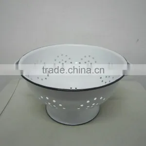 Enamel Metal Colander, Cheap Fruit Colander thumbnail-1