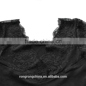 Lace Embroidery Tops Breast up TankTop Black Tops thumbnail-5