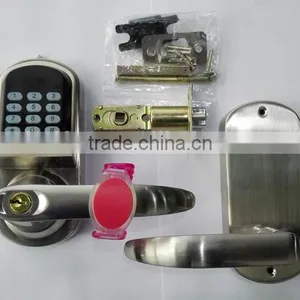Z-wave Remote Control Password Keypless Electronic Cheap Door Locks With Handle (HF-LC9) thumbnail-3