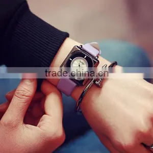 Unisex Watch, Square Personalization Watch, Women Watches, Antique, Brass Watch, Vintage Style Leather Watch thumbnail-3