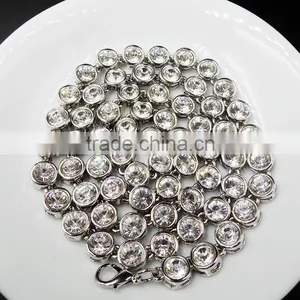 2016 Fashion Hip Hop Clear Heavy Fake Diamond Necklace thumbnail-3