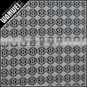 Diamond and Dots Crochet Resilient Hollow Yarn Fabric Print Customed Color Nylon Spandex Lace Fabric for Dress and Skirts 5021 thumbnail-4
