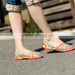 New Fashion Ladies Crystals Jelly Shoes thumbnail-6