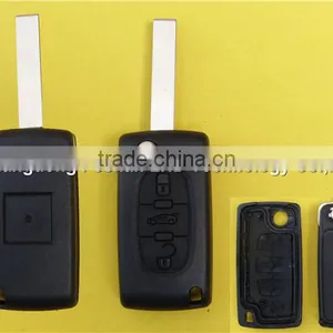 Remote Flip Folding Key Fob Case 3 Buttons for Peugeot 407 CE0536 thumbnail-1