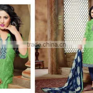 CHANDERI COTTON SALWAR KAMEEZ thumbnail-3