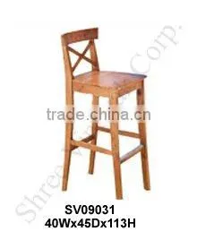 Wooden Bar Chair,bar Stool,bar Furniture,hotel Furniture,mango Wood Furniture,sheesham Wood Furniture thumbnail-1