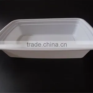800ml Squarel Packing SuShi Lunch Boxes Disposable Plastic Food Packaging Containers With Lid thumbnail-3
