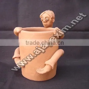 Decorative Terracotta Pen Stand Model thumbnail-1