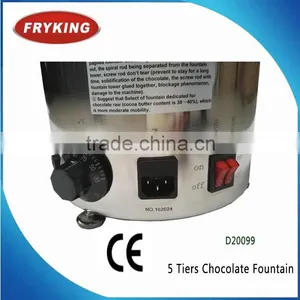 Full Stainless Steel Body 5 Tiers Chocolate Fountain For Party thumbnail-4