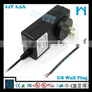 ac 110 240v 50 60hz 24v 2.5a 60w ac dc Wall Mounted Power Adaptor thumbnail-3