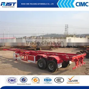Cheap &best-selling Yellow 40FT Two-Axle Skeletal Chassis Semi-Trailer thumbnail-5