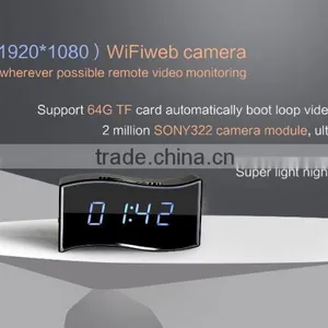 HD 1080P Wide Angle Lens Camera WIFI Clock ,New HD SPY 1080P WIFI Clock Camera thumbnail-4