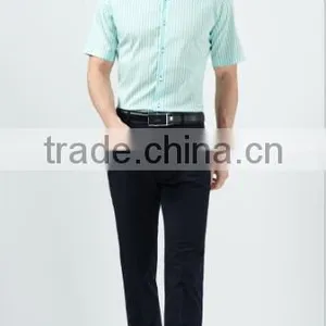 Men's Classical Casual Business Stripe Short Sleeve Shirt thumbnail-1