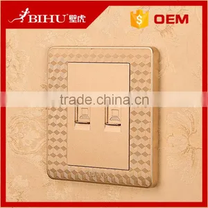 BIHU Golden Single Double Female Wifi Data Internet Rj45 Connector Socket thumbnail-1