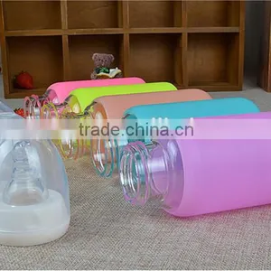 High Quality Cute Baby Feeding Bottle,food Grade BPA Free Baby Feeding Bottle,silicone Glass Milk Bottle for Baby Feeding thumbnail-4