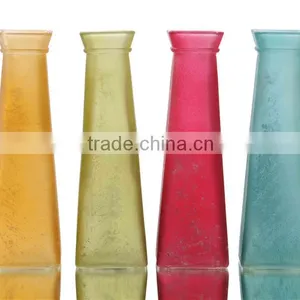 Watchtower Shape Antique Colored Glass Vase thumbnail-2
