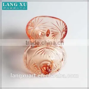 LX-T054 China Manufacturers Tableware Decrative Spray Color Footed Crystal Glass Candy Bowl With Lid thumbnail-3