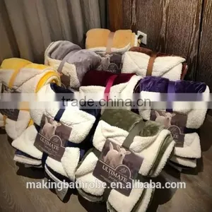 Winner Warm Fluffy Plain Dyed Sherpa Fleece Plush Blanket Quality Choice thumbnail-2