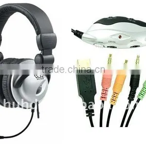 5.1 Surround Sound Vibration Headset for PS3/PS4/Xbox360/PC, DVD Headphone thumbnail-1