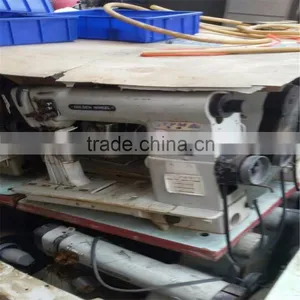 GOLDEN WHEEL CS-862 USED SECOND HAND POST BED DOUBLE NEEDLES Machine Sewing Repair Shoes thumbnail-1