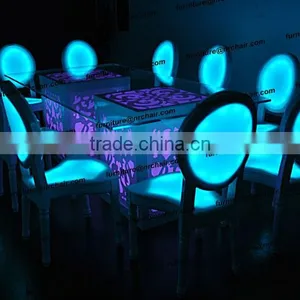 Hot Banquet LED Illuminated Wooden and Acrylic Stackable Chairs thumbnail-3