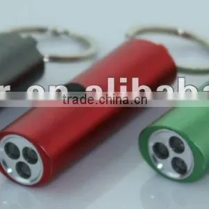 3 LED Aluminum Flashlight With Keychain thumbnail-1