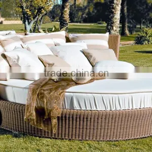 Evergreen Wicker Furniture - Wicker Furniture Outdoor Rattan Sunbed thumbnail-1