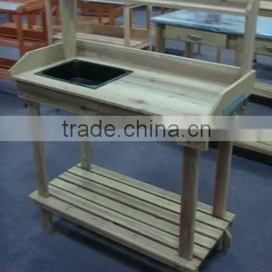 LEAFFY-Wooden Potting Bench WT-92119R thumbnail-1