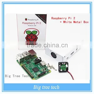 New&Original Raspberry Pi 2 Model B Broadcom+White Metal Box BCM2836 1G RAM 6 Times Faster Than The Raspberry PI Model B+Speed thumbnail-1