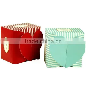 Cute Stripe and Heart Wedding Paper Box thumbnail-3