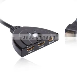 Wholesale Intelligent 3x1 HDMI Video Mixer Switcher 3 in 1 Pigtail for PS4 Support 3D for Hot Video Player thumbnail-3