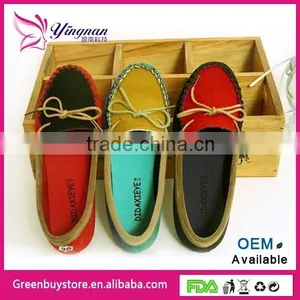 2015 NEW Spring Boat Shoes Flat Heel Round Toe Loafers Sweet Flat Four Seasons Shallow Mouth Women's Shoes 3Colors thumbnail-1