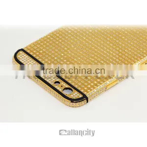 Luxury Golden for Iphone 6 Full Diamond Housing With 24k Gold Plated thumbnail-3
