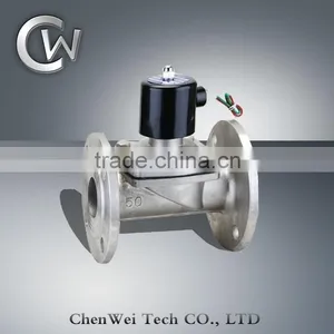 2WBF Stainless Steel Water Solenoid Valve With Flange thumbnail-1