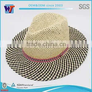 High Quality Wholesale Cheap Summer Paper Cowboy Straw Hat thumbnail-2