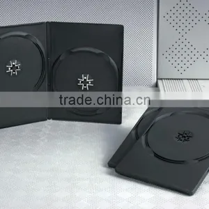 High Quality 9mm Double Plastic Black Long DVD Case DVD Box thumbnail-1