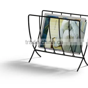 Black Metal Magazine Rack, Two Style thumbnail-2