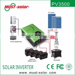 Solar Charging and Grid Charging 48v 220v 4KW Off Grid Solar Inverter thumbnail-3