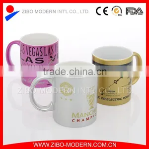 Stoneware Spraying Ceramic Mug With Coating and Glitter Decal thumbnail-1