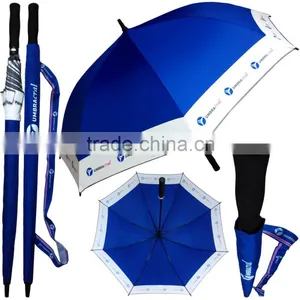 Blue Stormproof Advertising High Quality Golf Umbrella thumbnail-1