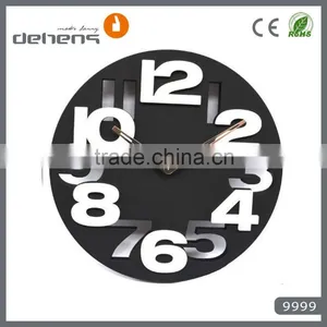 3D Big Digital Modern Contemporary Home Office Decor Round Quartz Wall Clock thumbnail-3