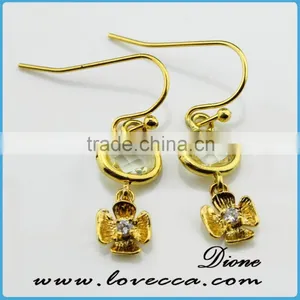 Mixed Faceted Crystal Glass Gem Stone Earrings Charm Long Drop Earring thumbnail-4