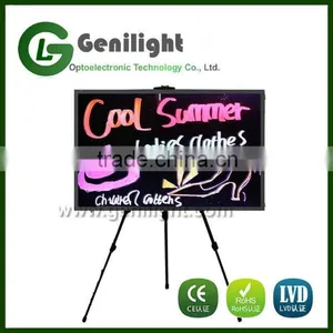 Large Flashing Illuminated Erasable Neon LED Writing Message Menu Sign Board With Control Button thumbnail-1