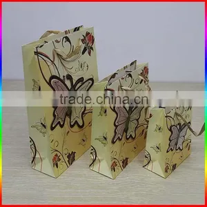 Fashionable Colourful Paper Gift Packing Bag With Butterfly Design thumbnail-3