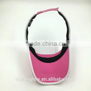 100% Cotton Twill 3D Embroidery Sun Visor Hats Ladies thumbnail-5