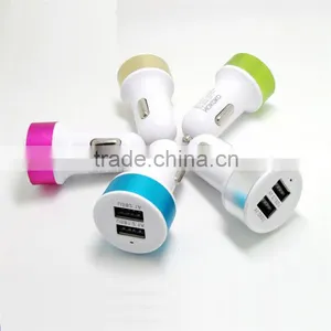 Factory Wholesale 12V 2A/1A Car Charger Both for Iphone and Andorid Phone thumbnail-3
