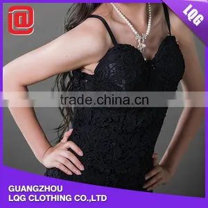 Pretty Girls Black Floral Lace Tassels Lap Sexy House Dress thumbnail-2